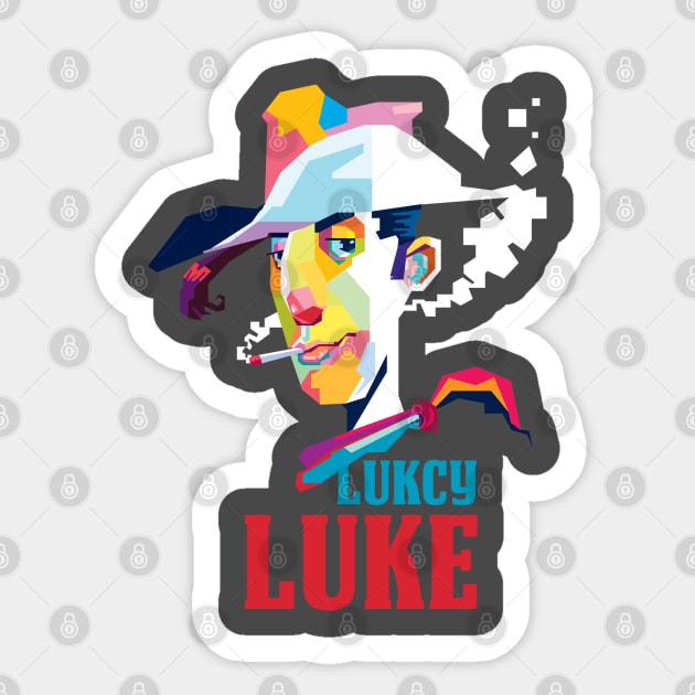 Lucky Luke In Pop Art Sticker by Mulyadi Walet